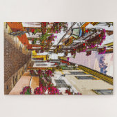 Bloemen op straat. Cordoba, Andalusië, Spanje. Legpuzzel (Horizontaal)