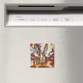 Bloemen op straat. Cordoba, Andalusië, Spanje. Magneet (Insitu (Vaatwasser))