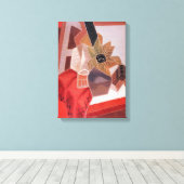 Bloemen op tafel door Juan Gris,  Cubisme Canvas Afdruk (Insitu (Houten vloer))