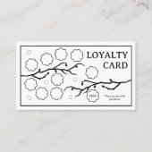 Bloemen op takken Elegant Klantenkaartje (Voorkant)