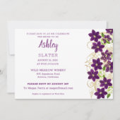 Bloemen op uitnodiging van Gold Trellis Bridal Sho (Voorkant)