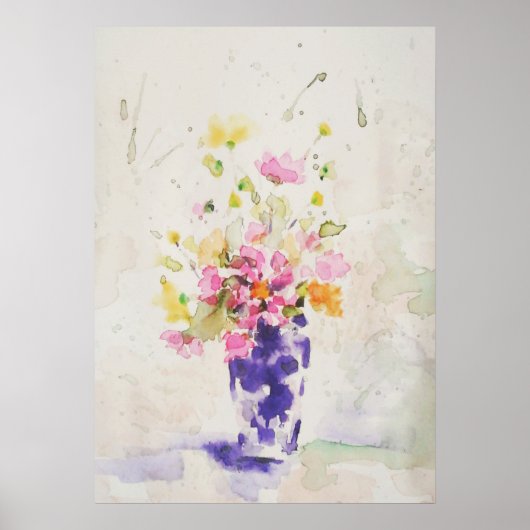 Bloemen op vaas poster (Voorkant)