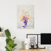 Bloemen op vaas poster (Thuiskantoor)
