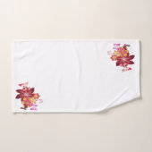 Bloemen op vlinder bad handdoek (Handdoek)