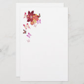 Bloemen op vlinder briefpapier (Voorkant / Achterkant)