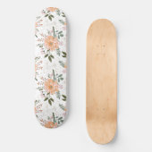 bloemen op witte achtergrond persoonlijk skateboard (Voorkant)