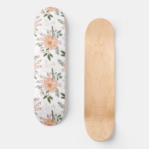 bloemen op witte achtergrond persoonlijk skateboard