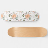 bloemen op witte achtergrond persoonlijk skateboard (Horizontaal)
