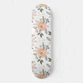 bloemen op witte achtergrond persoonlijk skateboard (Voorkant)