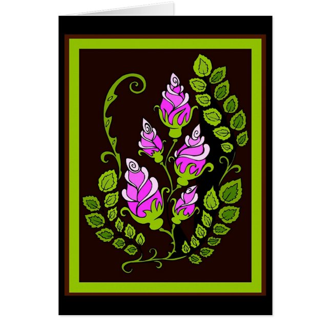 Bloemen op zwart (Voorkant)