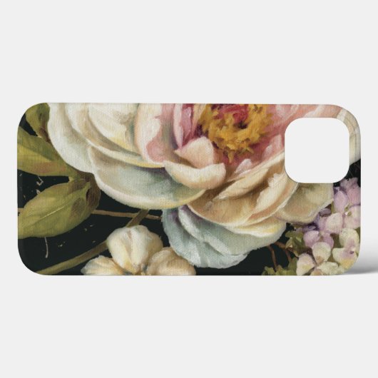 Bloemen op zwart Case-Mate iPhone case (Achterkant (horizontaal))