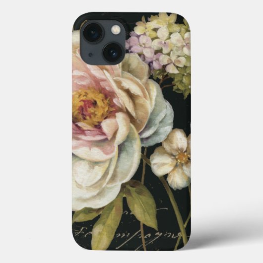 Bloemen op zwart Case-Mate iPhone case (Achterkant)