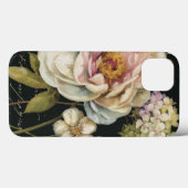 Bloemen op zwart Case-Mate iPhone case (Achterkant (horizontaal))