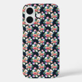 Bloemen op zwart Case-Mate iPhone case (Achterkant)