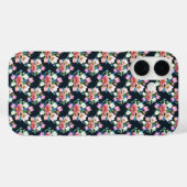 Bloemen op zwart Case-Mate iPhone case (Achterkant (horizontaal))
