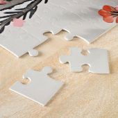Bloemen op Zwart Legpuzzel (Zijkant)