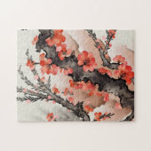 Bloemen op Zwart Legpuzzel (Horizontaal)