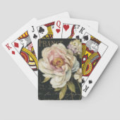 Bloemen op zwart speelkaarten (Achterkant)