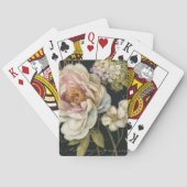 Bloemen op zwart speelkaarten (Achterkant)