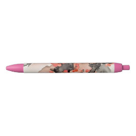 Bloemen op zwart zwarte inkt pen