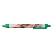 Bloemen op zwart zwarte inkt pen (Bodem)