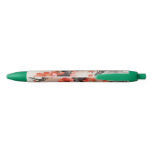 Bloemen op zwart zwarte inkt pen (Achterkant)