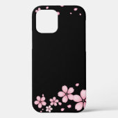 Bloemen op zwarte achtergrond Case-Mate iPhone case (Achterkant)
