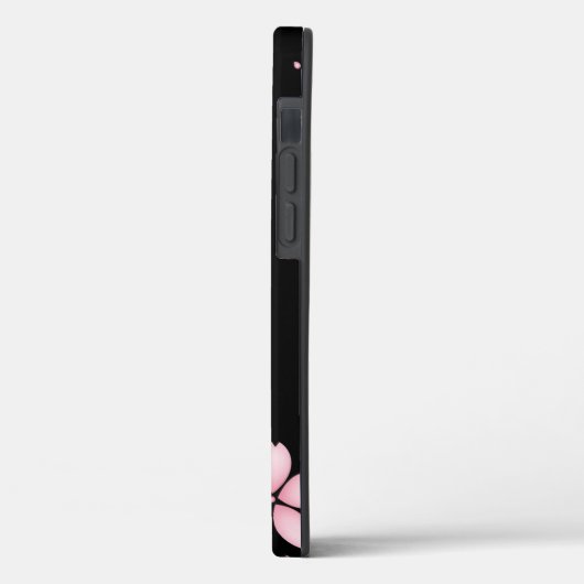 Bloemen op zwarte achtergrond Case-Mate iPhone case (Achterkant / Links)