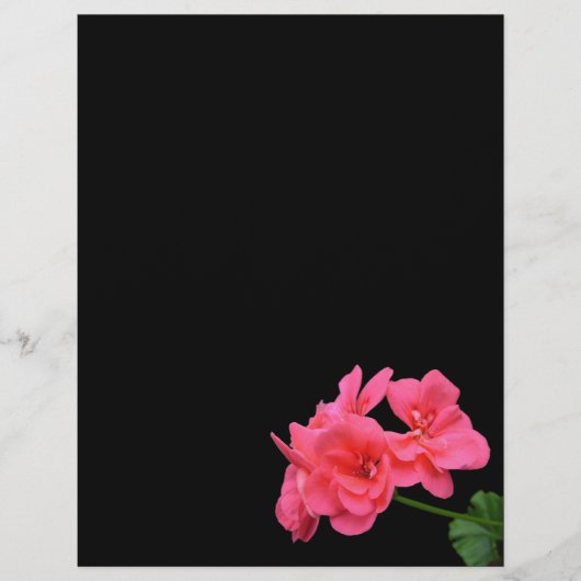 Bloemen op zwarte achtergrond flyer (Voorkant)