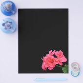 Bloemen op zwarte achtergrond flyer (Enkel)