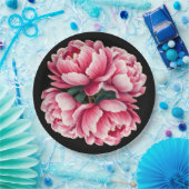 Bloemen op zwarte achtergrond Papier Bord (Feest)