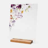 Bloemen Open Bar Acryl Teken Bord (Hoek)