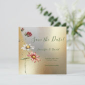  Bloemen Opslaan van de Datum Aankondiging (Staand voorkant)