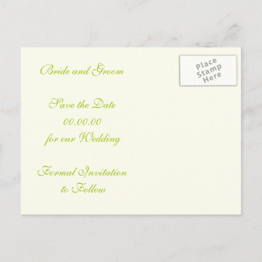 Bloemen oranje limoen groene bruiloft Save the Dat Aankondigingskaart (Achterkant)