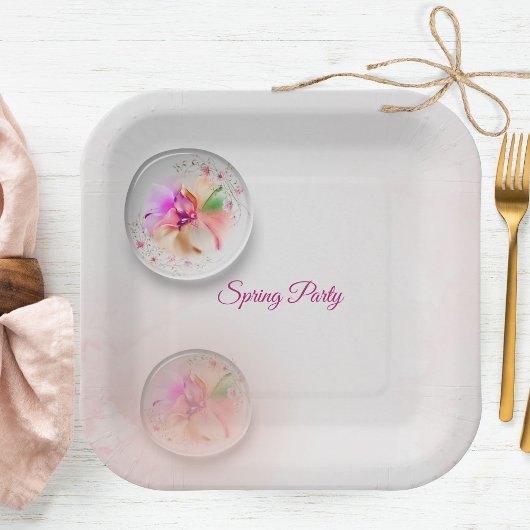 Bloemen orb papier borden papieren bordje