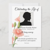 Bloemen order of service kaart (Voorkant)