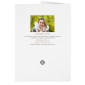 Bloemen-ordetrooster-herdenkingsprogramma (Achterkant)