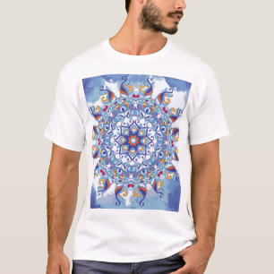 Bloemen ornament, artistiek ontwerp. t-shirt