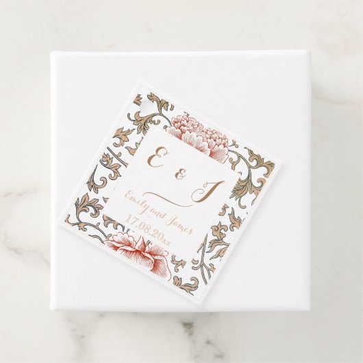  Bloemen Ornament Bruiloft Bedankjes Labels (In situ)