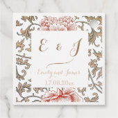  Bloemen Ornament Bruiloft Bedankjes Labels (Achterkant)