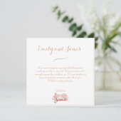  Bloemen Ornament Bruiloft Bedankkaart (Staand voorkant)