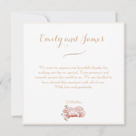  Bloemen Ornament Bruiloft Bedankkaart