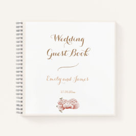  Bloemen Ornament Bruiloft gastenboek Notitieboek