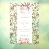  Bloemen Ornament Bruiloft Intrekbare Banner Raamsticker (Vel 3)