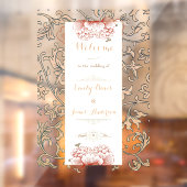  Bloemen Ornament Bruiloft Intrekbare Banner Raamsticker (Vel 2)