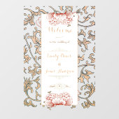  Bloemen Ornament Bruiloft Intrekbare Banner Raamsticker (Vel)