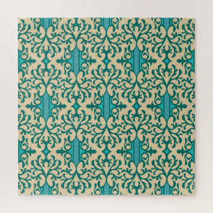 Bloemen Ornament: Modieus Modern Naadloos Legpuzzel