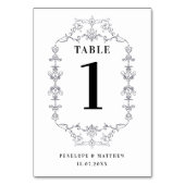 Bloemen Ornament Rand Tafelnummer (Achterkant)