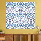 Bloemen Ornament: Traditioneel Arabisch patroon. Canvas Afdruk (Insitu (Woonkamer))