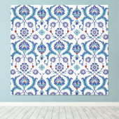 Bloemen Ornament: Traditioneel Arabisch patroon. Canvas Afdruk (Insitu (Houten vloer))